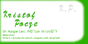 kristof pocze business card